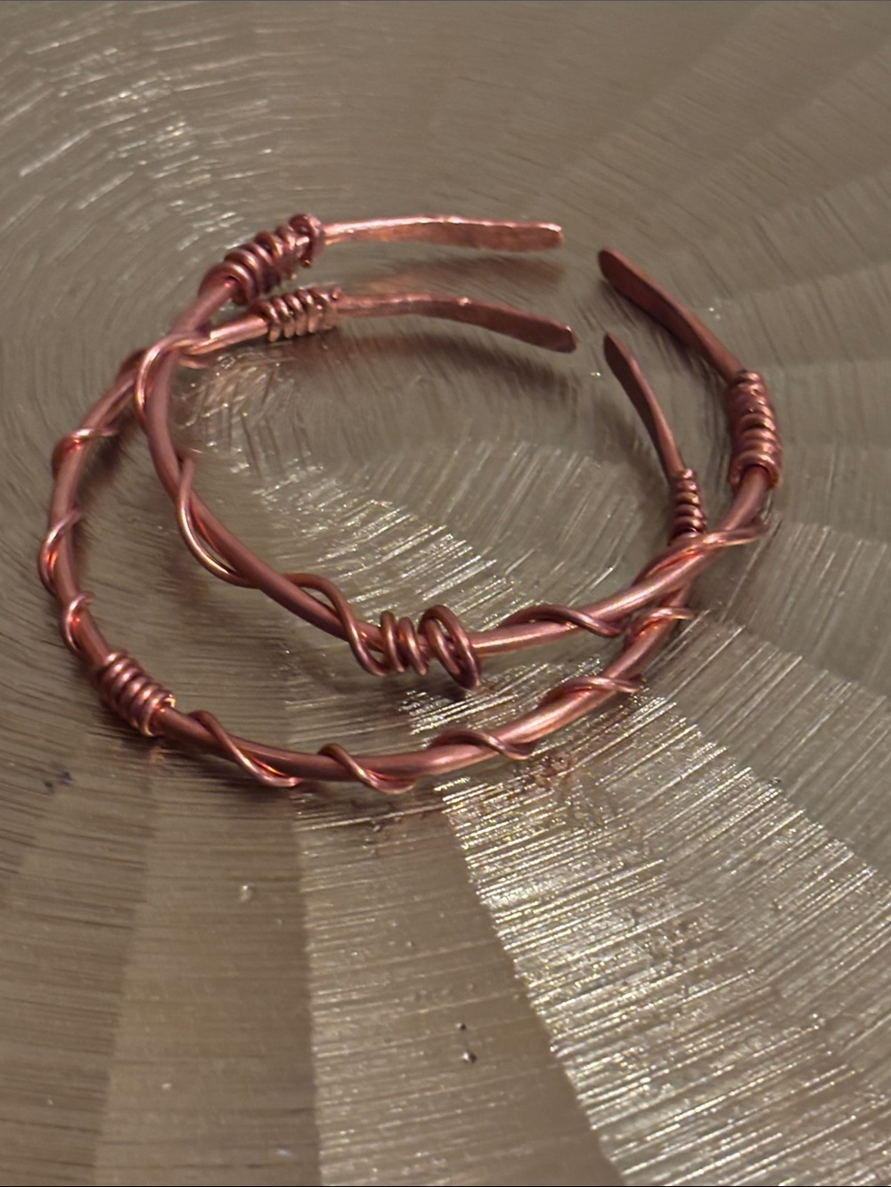 Copper Twisted Bangles Two